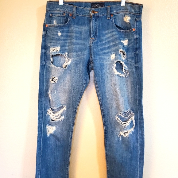 Lucky Brand Denim - Lucky Brand Sienna Cigarette Distressed Boyfriend Jeans